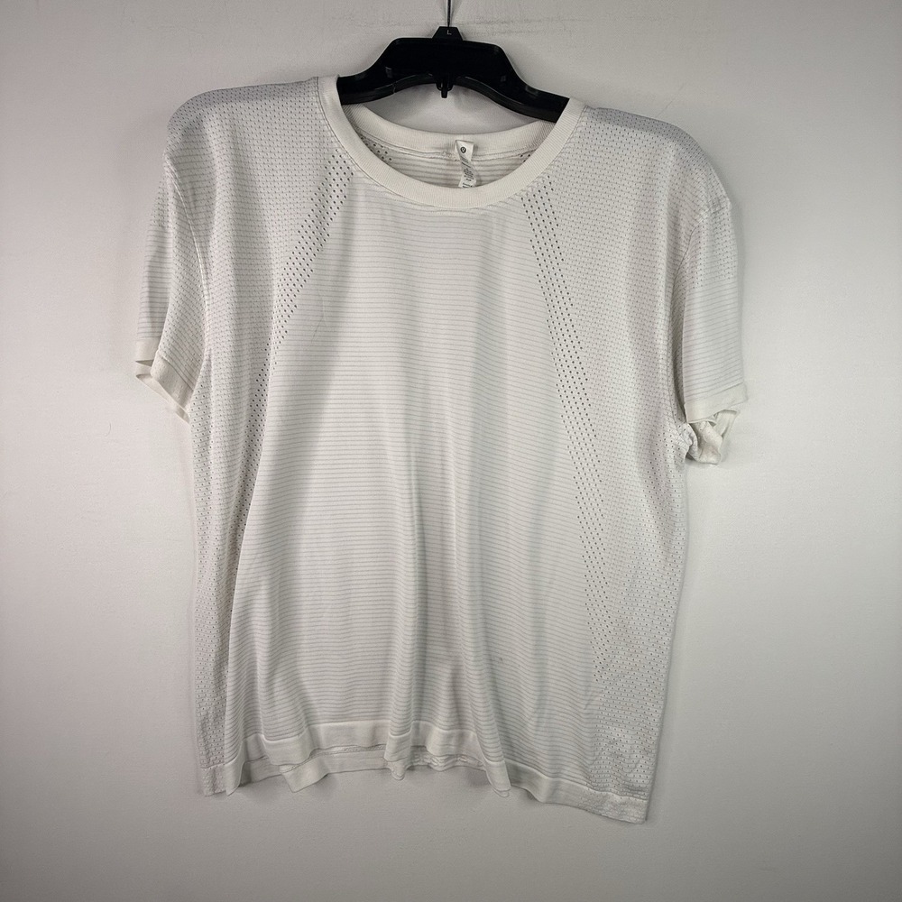 lululemon Women's Short Sleeve Crew Neck White 14